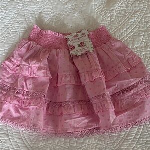 Love Shack Fancy American Girl Pink Ruffle Skirt Size 7/8